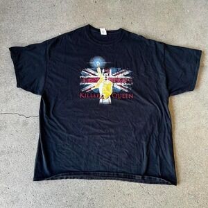 Freddie Mercury Queen the band graphic black tee shirt tshirt Size 2x